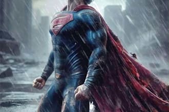 draw your superhero character in comic style