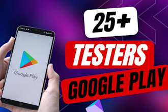 provide real 12 testers or 20 testers for google play console closed testing