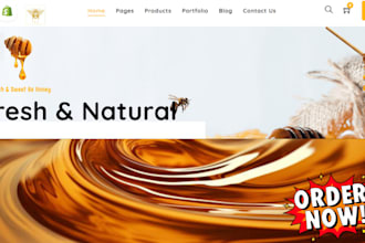 design honey shopify store organic food website hive honey bee jar honey website