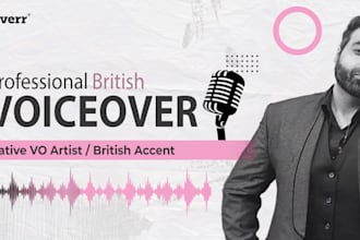 do professional native british voiceovers for you