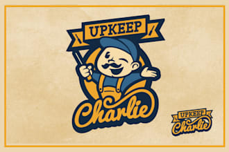 draw unique cartoon mascot logo