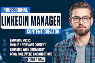 be your linkedin manager content creator and ghost writer