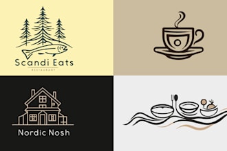 create minimalist and modern line art logo