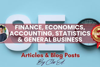 write SEO research articles on economics and statistics