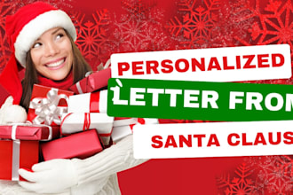write personalized letters from santa, christmas, newyear