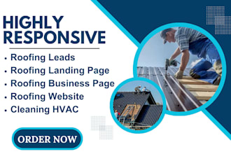 roofing leads roofing landing page construction homeowner hvac roofing website