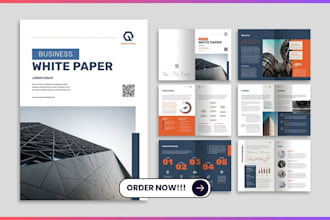 write design company profile, google slide presentation, pitch deck, white paper