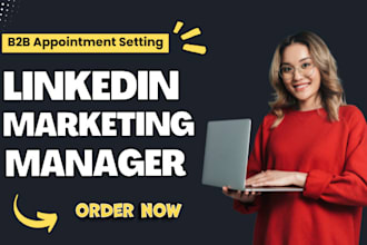 be your b2b and b2c sales manager and appointment setter