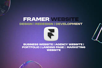 design, redesign and build modern framer websites and landing pages