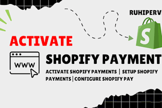 setup shopify payments, activate shopify payment with paypal gpay applepay adyen
