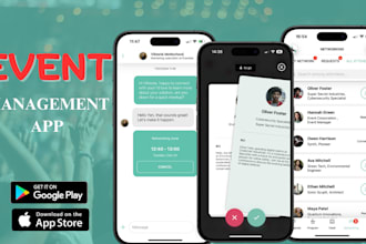 create a live event management app for real estate and businesses