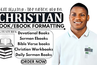 do christian ebook formatting KDP devotional book formatting daily sermon ebook