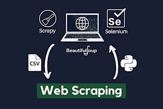 develop web scraping, python script, web automation, python bot, numpy, selenium