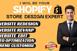 revamp shopify manager store edit redesign customize speed and seo boost store