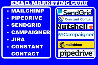 setup mailchimp jira pipedrive constant contact sendgrid campaigner nutshell crm
