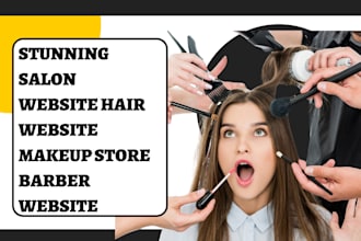 design stunning salon website hair website makeup store barber website