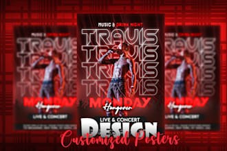 design professional posters for events, ads, and promotions