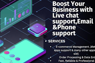 provide live chat support, email and phone support
