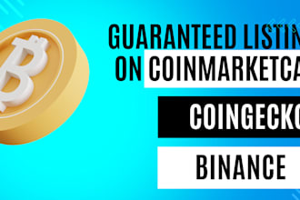 list your token on coingecko, coinmarketcap, token listing