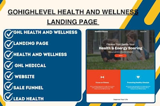 do gohighlevel health and wellness landing page ghl medical lead health website