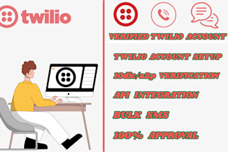 create fully upgraded twilio account twilio SMS API integration bulk marketing