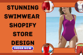 design swimwear fashion bikini apparel sports clothing shopify store website