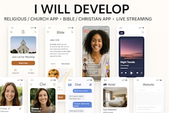 religious church app, bible christian app, live streaming video app, restaurant