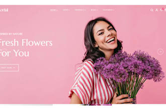 design flower shopify store florist website flower dropshipping store