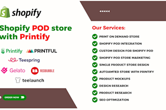 create automated print on demand shopify store with printify
