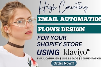 setup and design klaviyo email flows, klaviyo email template for email marketing