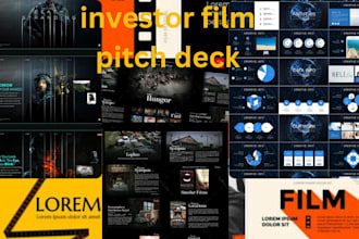create a professional investor film pitch deck, TV web series, powerpoint, qwilr