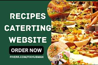 design restaurant website catering recipe cooking baking dropshipping store
