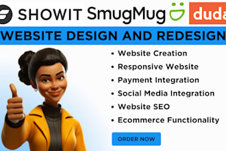 showit website design, showit seo, smugmug website, duda website design