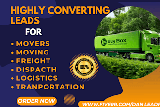 generate logistic leads moving relocating freight dispatch transport leads
