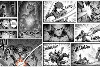 anime manga comic illustration manga comic book page webtoon panel shonen manga
