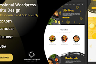 create wordpress website on hostinger, godaddy, bluehost and duda website