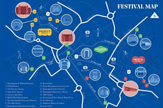 design custom vector map for cities, event, festival, real estate, site plan map