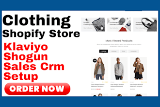 setup clothing klaviyo marketing shogun fashion ecommerce website