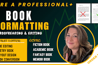 edit self help, novel book, format for paperback kindle, canva design proofread