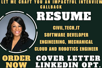 elevate your engineering, civil, tech, mechanical, software developer and IT CV