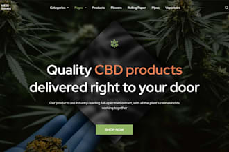 design cannabis website cbd website cigar website tobacco website vape website