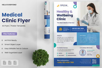 design medical flyers, brochures, healthcare and home care flyers on canva