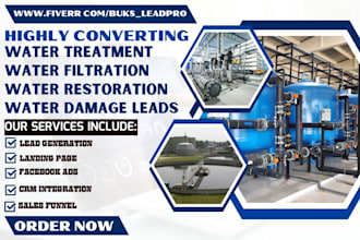 generate water treatment leads water filtration  water restoration water damage
