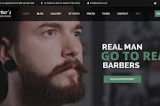 design barber website barbershop booking cosmetology beauty salon landing page