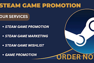 do steam game promotion,  steam game marketing,  steam wishlist, and roblox game