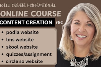 upload online course content, ebook, lesson plan on graphy, podia, skool, lms