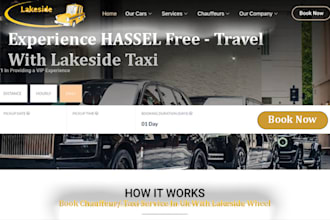 taxi booking website, limousine website, chauffeur booking website