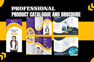 design a trifold, bifold, or product brochure design for your product catalogue
