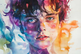 make a watercolor portrait