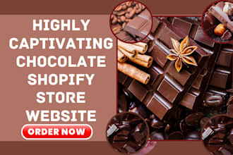 design chocolate cookies coffee label food sweet ice cream shopify store website